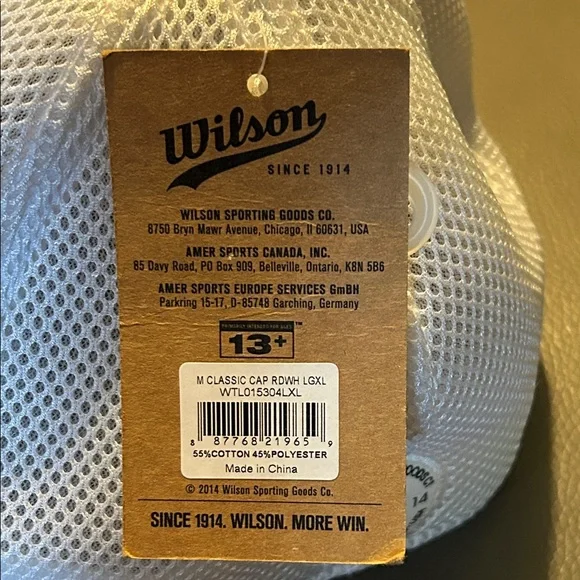 Wilson Red and White Fitted Mesh Cap, NWT - Picture 2 of 9